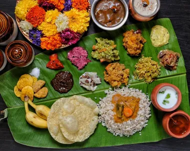 A full South Indian meal