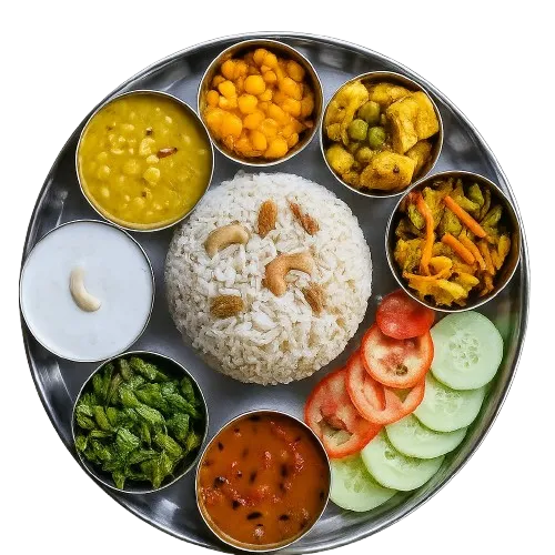 A spread of South Indian vegetarian dishes